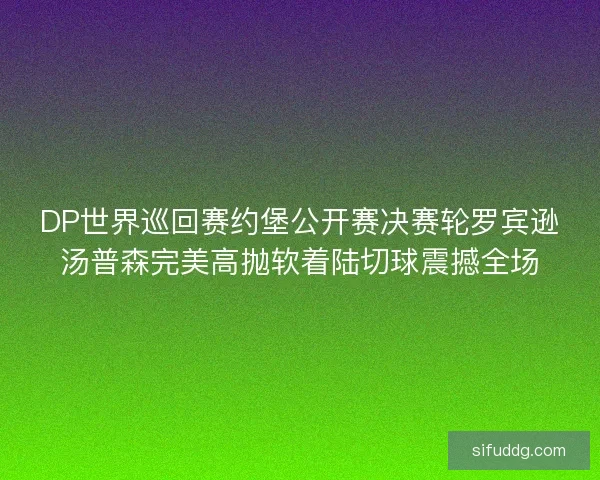 DP世界巡回赛约堡公开赛决赛轮罗宾逊汤普森完美高抛软着陆切球震撼全场